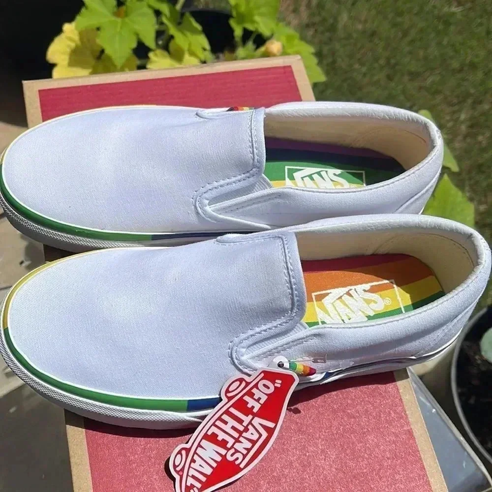 White Vans with Rainbow piping - Picture 11 of 13